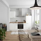 DYK360 Küche Esbjerg L2, Breite 240cm, vormontiert, nobilia elements Eiche Sierra Ausrichtung Rechts ohne E-Geräte 0
