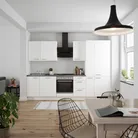 DYK360 Küche Esbjerg H7, Breite 300cm, vormontiert, nobilia elements Beton Schiefergrau Ausrichtung Rechts mit E-Geräten 0