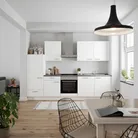DYK360 Küche Esbjerg L10, Breite 300cm, vormontiert, nobilia elements Beton Schiefergrau Ausrichtung Links mit E-Geräten 0