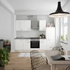 DYK360 Küche Esbjerg L6, Breite 270cm, vormontiert, nobilia elements Beton Schiefergrau Ausrichtung Rechts mit E-Geräten 0