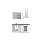 DYK360 Küche Esbjerg L1, Breite 180cm, vormontiert, nobilia elements Beton Schiefergrau Ausrichtung Rechts ohne E-Geräte 3