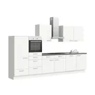 DYK360 Küche Esbjerg L12, Breite 360cm, vormontiert, nobilia elements Beton Schiefergrau Ausrichtung Links mit E-Geräten 4