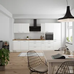 DYK360 Küche Esbjerg H12, Breite 360cm, vormontiert, nobilia elements Eiche Sierra Ausrichtung Rechts 0