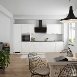DYK360 Küche Esbjerg H12, Breite 360cm, vormontiert, nobilia elements Beton Schiefergrau Ausrichtung Links 0