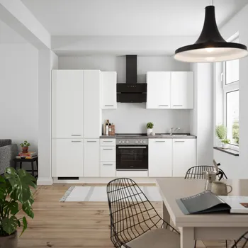 DYK360 Küche Esbjerg H3, Breite 270cm, vormontiert, nobilia elements Beton Schiefergrau Ausrichtung Links ohne E-Geräte 0