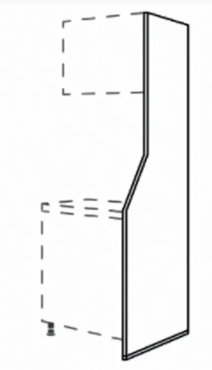 DYK360 Abschlusswange mit Kontur 16 mm stark HWAK16-1 1