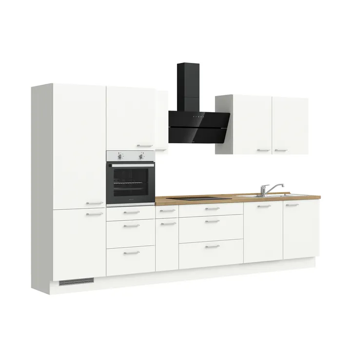 DYK360 Küche Esbjerg H12, Breite 360cm, vormontiert, nobilia elements Eiche Sierra  Ausrichtung Links ohne E-Geräte 4