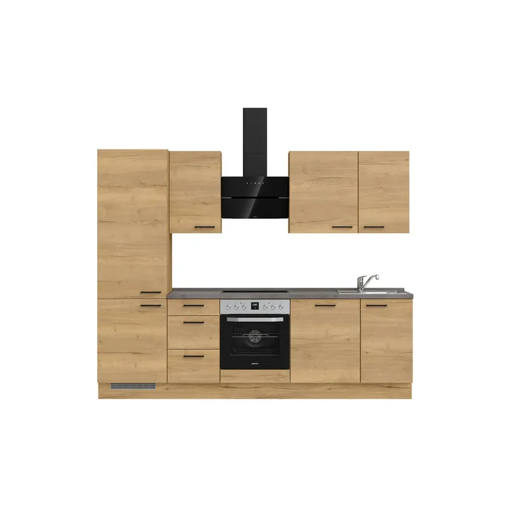 DYK360 Küche Oslo H6, Breite 270cm (210cm + 60cm), vormontiert, nobilia mit E-Geräten 2