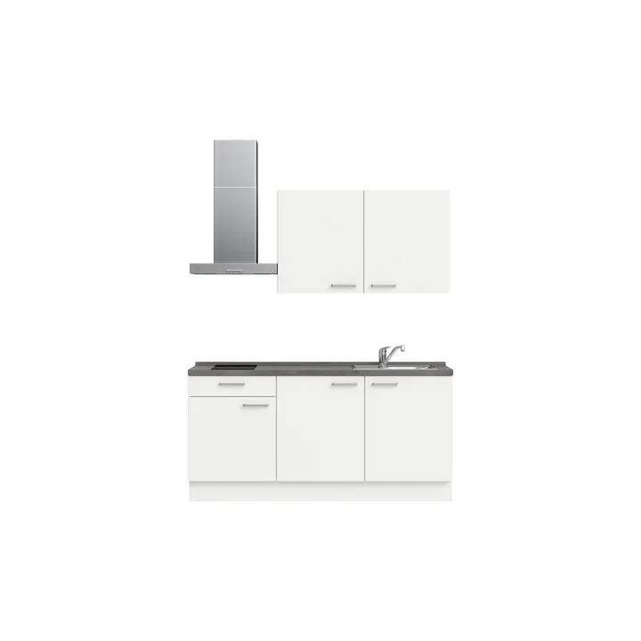 DYK360 Küche Esbjerg L1, Breite 180cm, vormontiert, nobilia elements Beton Schiefergrau Ausrichtung Links ohne E-Geräte 2