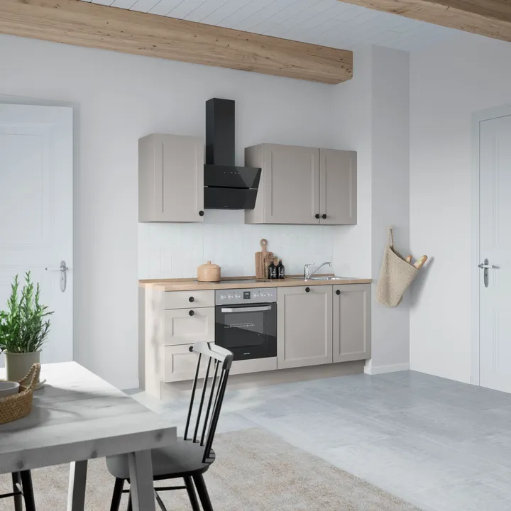 DYK360 Küche Oslo H5, Breite 210cm, vormontiert, nobilia mit E-Geräten 1
