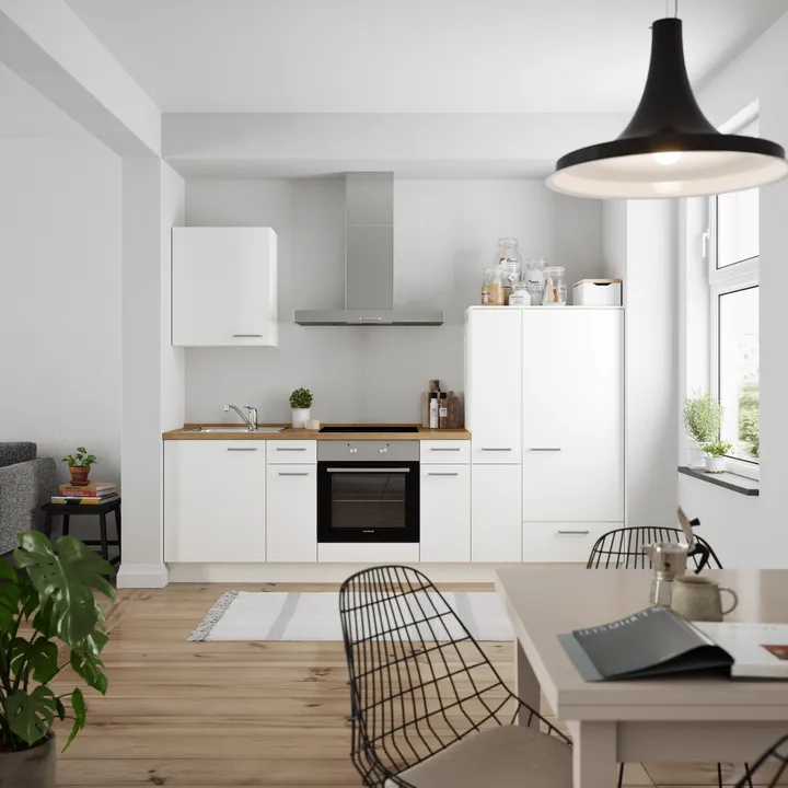 DYK360 Küche Esbjerg L3, Breite 270cm, vormontiert, nobilia elements Eiche Sierra Ausrichtung Rechts ohne E-Geräte 0