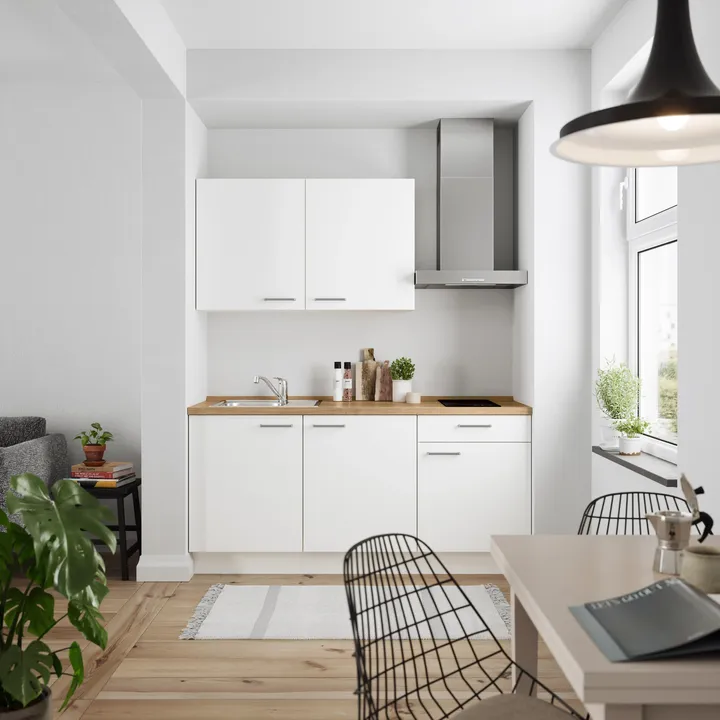 DYK360 Küche Esbjerg L1, Breite 180cm, vormontiert, nobilia elements Eiche Sierra Ausrichtung Rechts ohne E-Geräte 0