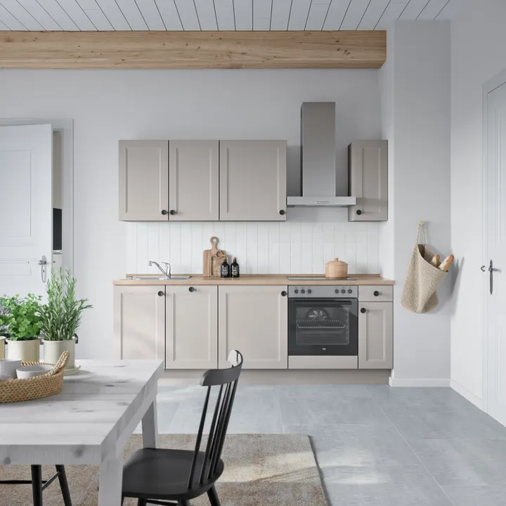 DYK360 Küche Oslo L9, Breite 240cm, vormontiert, nobili ohne E-Geräte 0