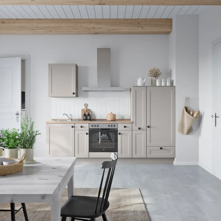 DYK360 Küche Oslo L3, Breite 270cm (180cm + 60cm + 30cm), vormontiert, nobilia ohne E-Geräte 0