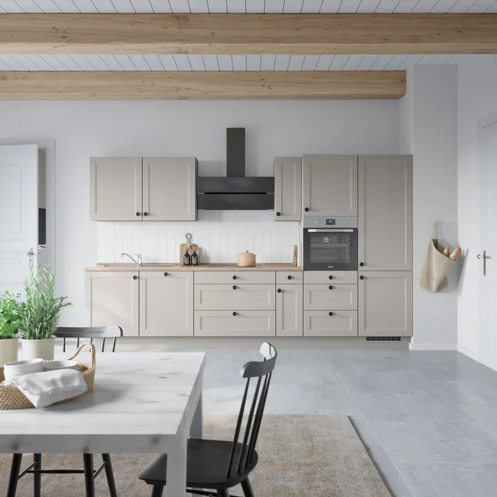 DYK360 Küche Oslo H12, Breite 360cm (240cm + 60cm + 60cm), vormontiert, nobilia mit E-Geräten 0