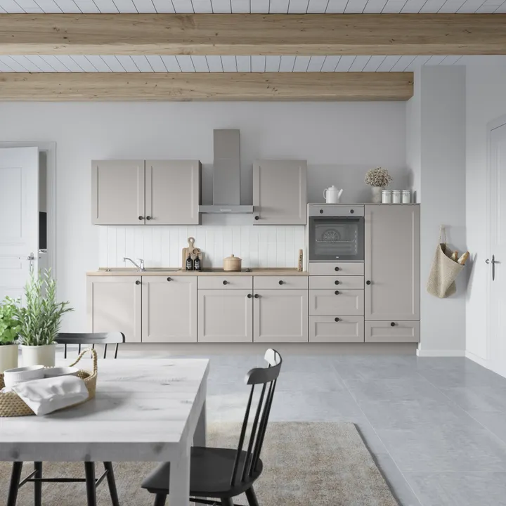 DYK360 Küche Oslo L12, Breite 360cm (240cm + 60cm + 60cm), vormontiert, nobilia ohne E-Geräte 0