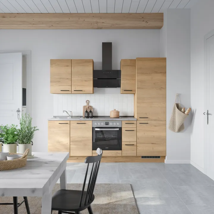 DYK360 Küche Oslo H2, Breite 240cm (180cm + 60cm), vormontiert, nobilia ohne E-Geräte 0