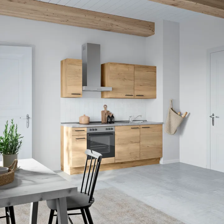 DYK360 Küche Oslo L5, Breite 210cm, vormontiert, nobilia mit E-Geräten 1