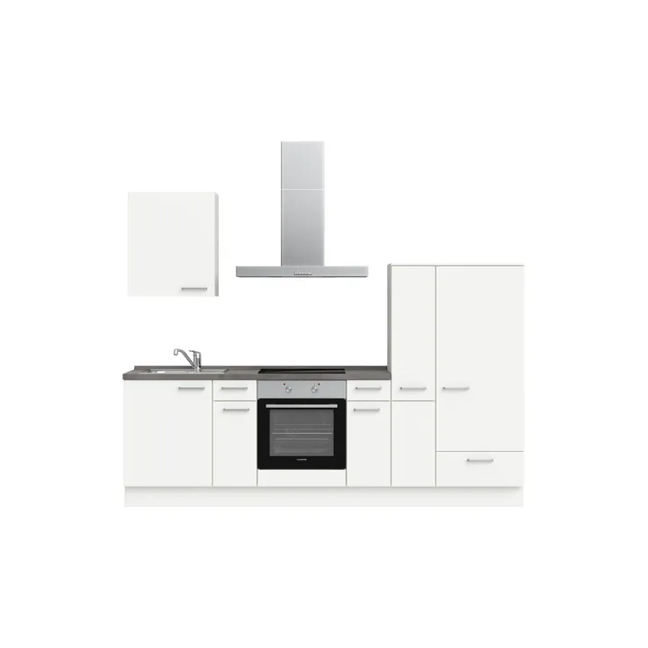 DYK360 Küche Esbjerg L3, Breite 270cm, vormontiert, nobilia elements Beton Schiefergrau Ausrichtung Rechts ohne E-Geräte 2