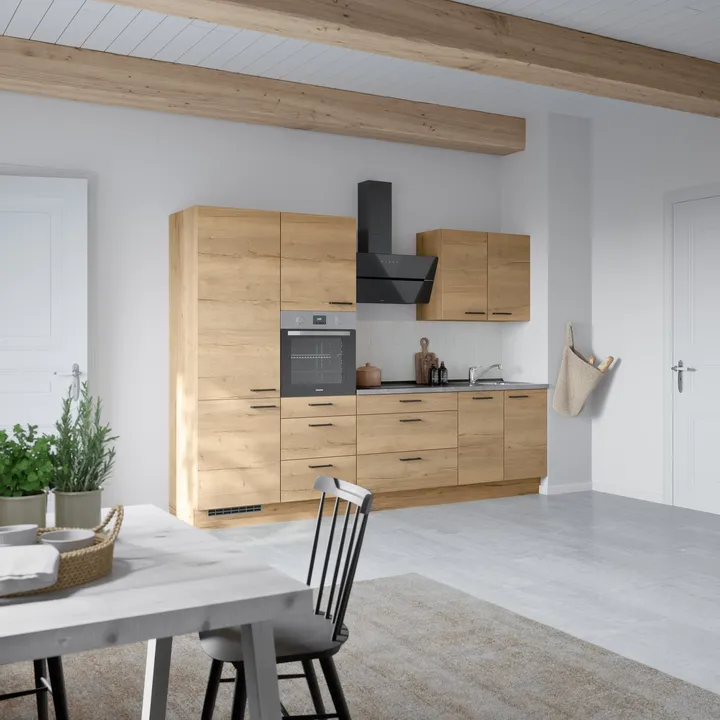 DYK360 Küche Oslo H4, Breite 300cm (180cm + 60cm + 60cm),  vormontiert, nobilia ohne E-Geräte 1