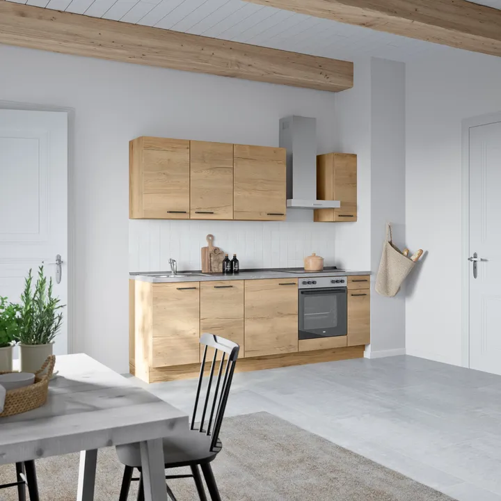 DYK360 Küche Oslo L9, Breite 240cm, vormontiert, nobili ohne E-Geräte 1