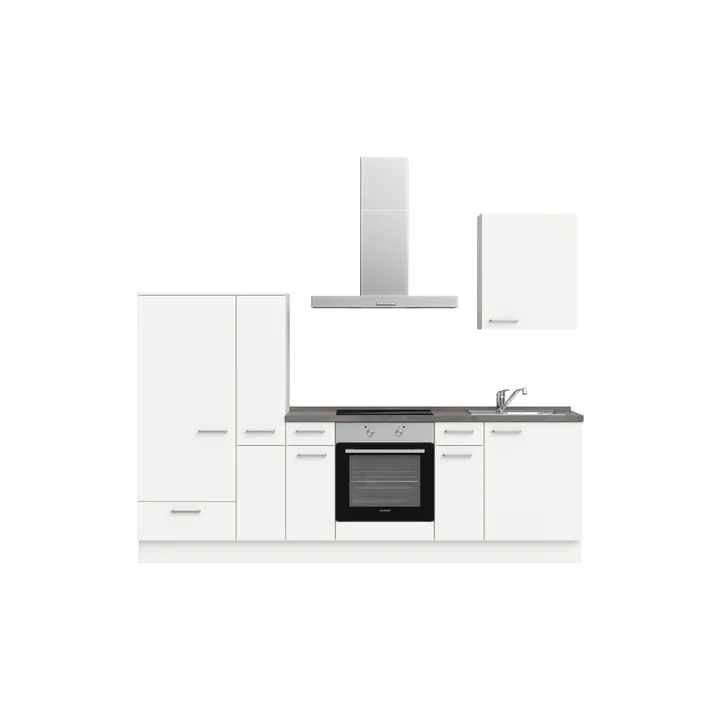 DYK360 Küche Esbjerg L3, Breite 270cm, vormontiert, nobilia elements Beton Schiefergrau Ausrichtung Links ohne E-Geräte 2