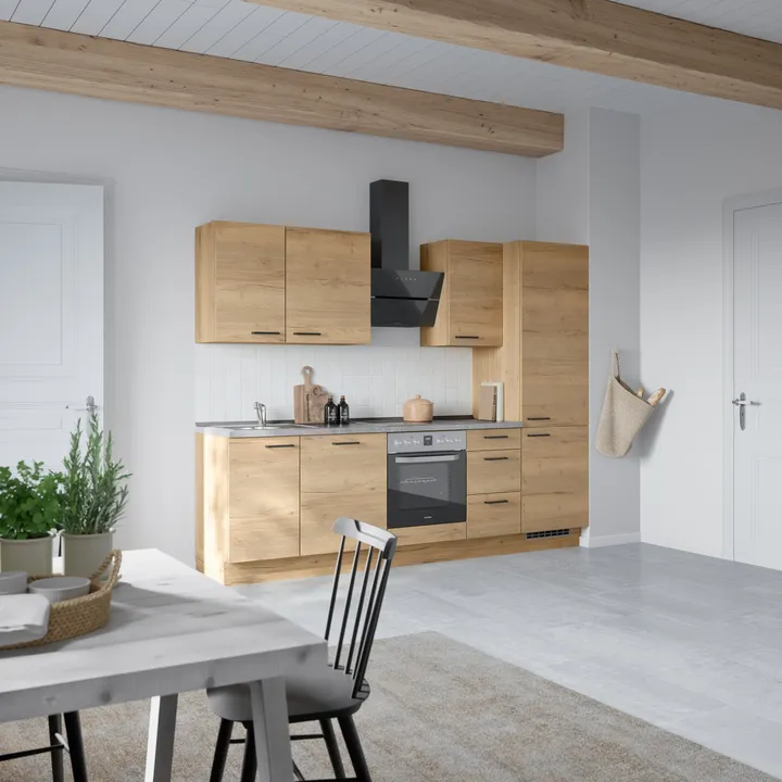 DYK360 Küche Oslo H6, Breite 270cm (210cm + 60cm), vormontiert, nobilia mit E-Geräten 1