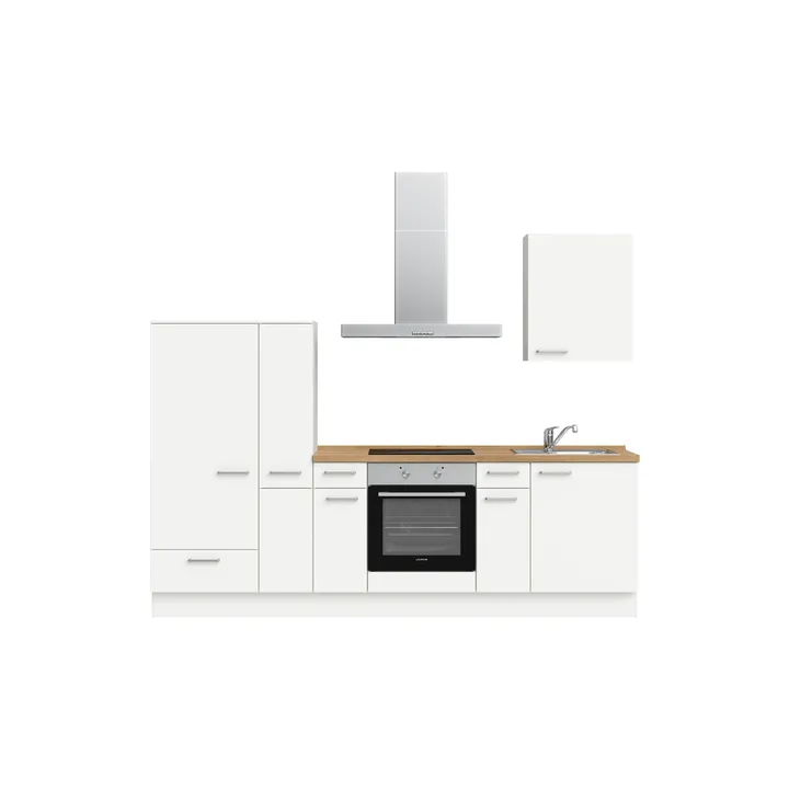 DYK360 Küche Esbjerg L3, Breite 270cm, vormontiert, nobilia elements Eiche Sierra Ausrichtung Links ohne E-Geräte 2