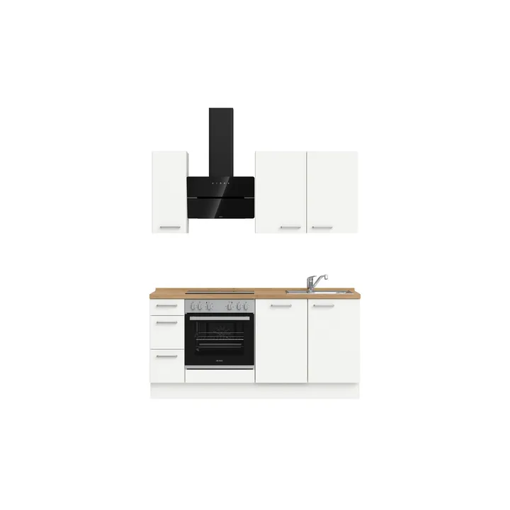 DYK360 Küche Esbjerg H1, Breite 180cm, vormontiert, nobilia elements Eiche Sierra Ausrichtung Links ohne E-Geräte 2