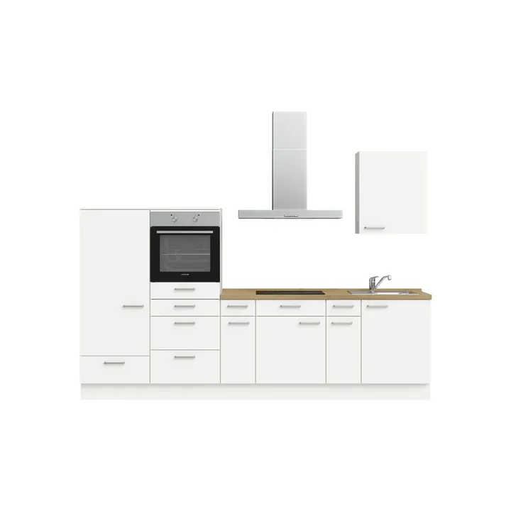 DYK360 Küche Esbjerg L4, Breite 300cm, vormontiert, nobilia elements Eiche Sierra Ausrichtung Links ohne E-Geräte 2