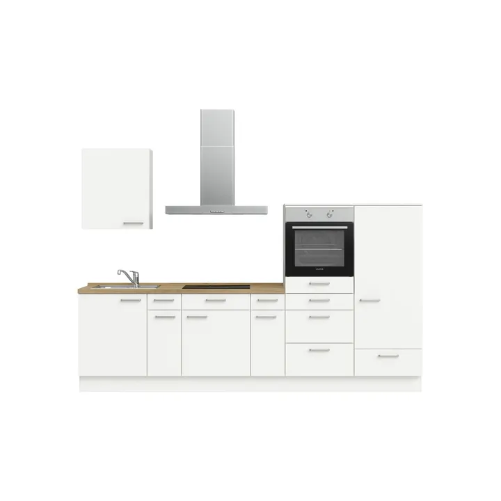 DYK360 Küche Esbjerg L4, Breite 300cm, vormontiert, nobilia elements Eiche Sierra Ausrichtung Rechts mit E-Geräten mit E-Geräten 2