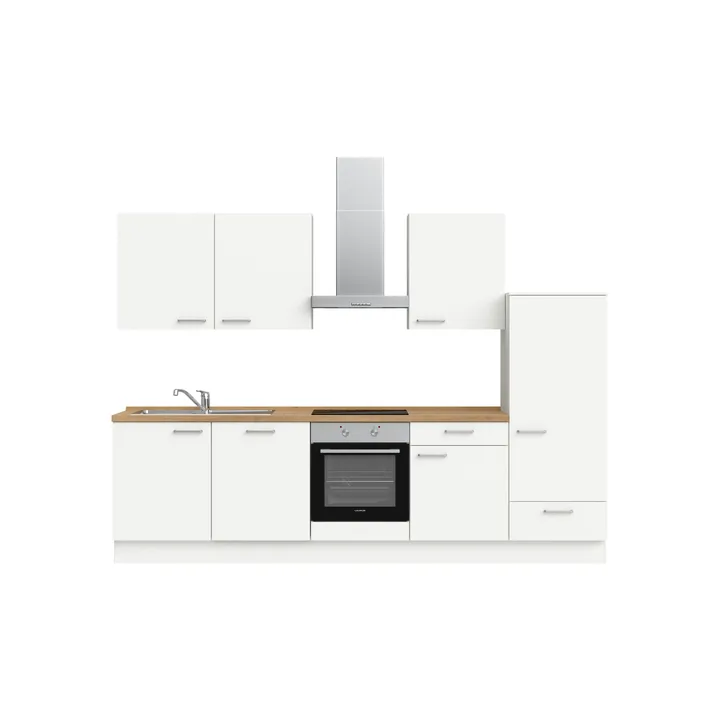DYK360 Küche Esbjerg L10, Breite 300cm, vormontiert, nobilia elements Eiche Sierra  Ausrichtung Rechts ohne E-Geräte 2