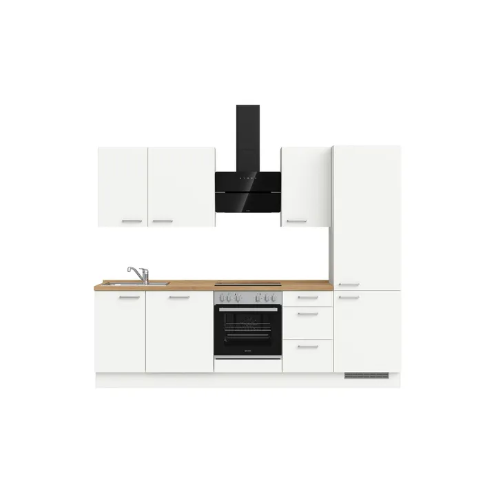 DYK360 Küche Esbjerg H6, Breite 270cm, vormontiert, nobilia elements Eiche Sierra Ausrichtung Rechts ohne E-Geräte 2
