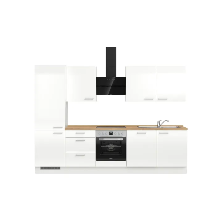 DYK360 Küche Oslo H10, Breite 300cm (240cm + 60cm), vormontiert, nobilia ohne E-Geräte 2