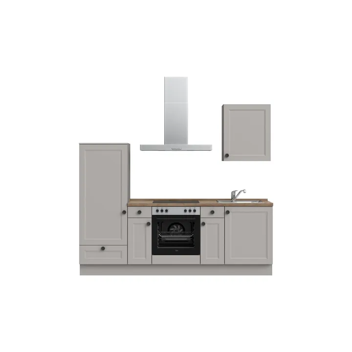 DYK360 Küche Oslo L2, Breite 240cm (180cm + 60cm), vormontiert, nobilia mit E-Geräten 2