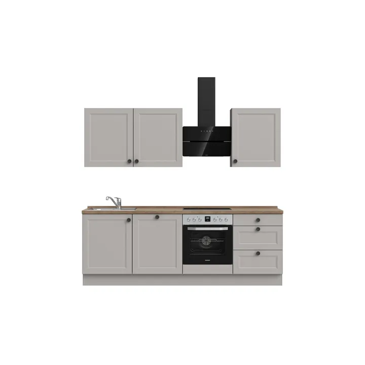 DYK360 Küche Oslo H9, Breite 240cm, vormontiert, nobilia mit E-Geräten 2