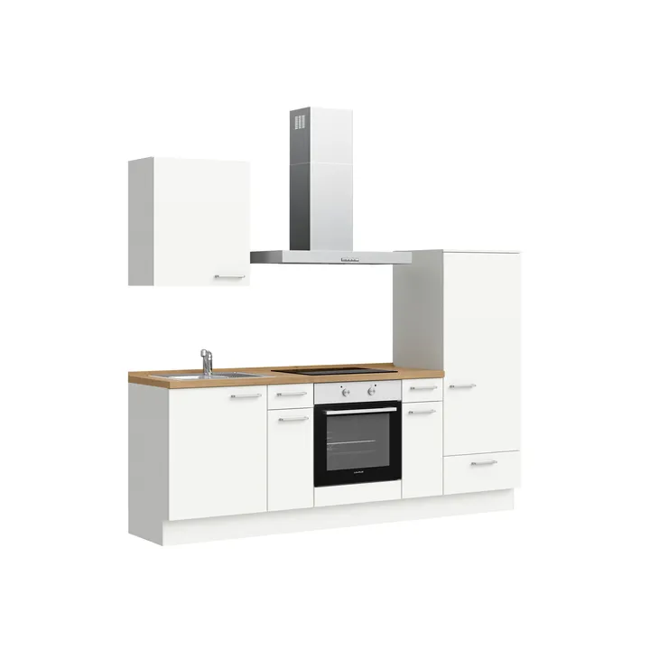 DYK360 Küche Esbjerg L2, Breite 240cm, vormontiert, nobilia elements Eiche Sierra Ausrichtung Rechts ohne E-Geräte 4
