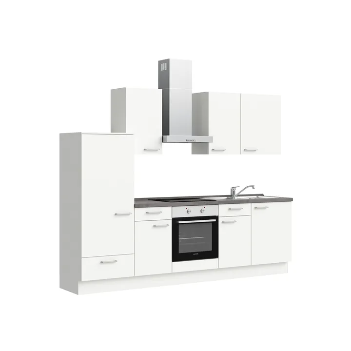 DYK360 Küche Esbjerg L6, Breite 270cm, vormontiert, nobilia elements Beton Schiefergrau Ausrichtung Links ohne E-Geräte 4
