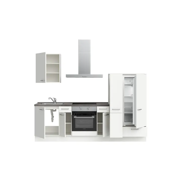 DYK360 Küche Esbjerg L3, Breite 270cm, vormontiert, nobilia elements Beton Schiefergrau Ausrichtung Rechts ohne E-Geräte 3