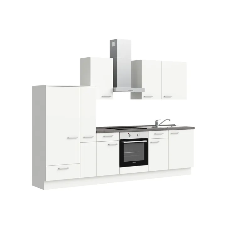 DYK360 Küche Esbjerg L7, Breite 300cm, vormontiert, nobilia elements Beton Schiefergrau Ausrichtung Links ohne E-Geräte 4