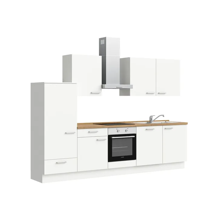 DYK360 Küche Esbjerg L10, Breite 300cm, vormontiert, nobilia elements Eiche Sierra Ausrichtung Links mit E-Geräten 4