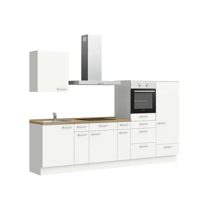 DYK360 Küche Esbjerg L4, Breite 300cm, vormontiert, nobilia elements Eiche Sierra Ausrichtung Rechts ohne E-Geräte 4