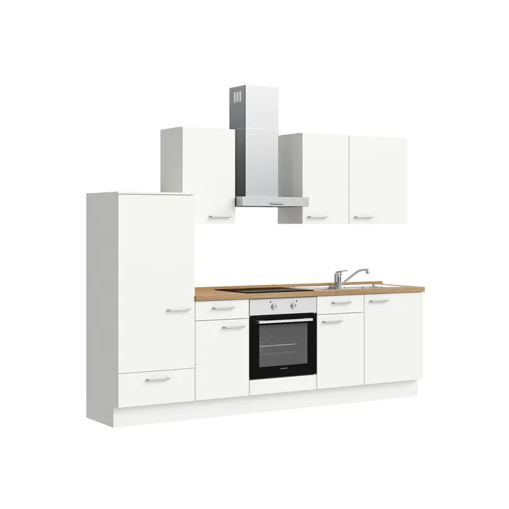DYK360 Küche Esbjerg L6, Breite 270cm, vormontiert, nobilia elements Eiche Sierra Ausrichtung Links mit E-Geräten 4