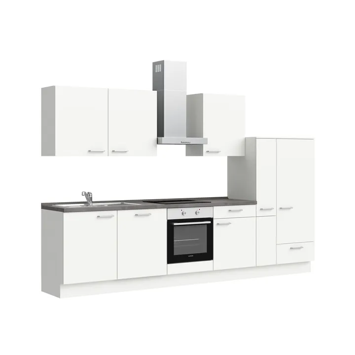 DYK360 Küche Esbjerg L11, Breite 330cm, vormontiert, nobilia elements Beton Schiefergrau Ausrichtung Rechts ohne E-Geräte 4