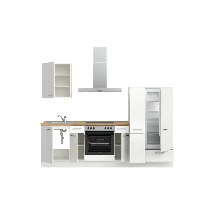DYK360 Küche Oslo L3, Breite 270cm (180cm + 60cm + 30cm), vormontiert, nobilia ohne E-Geräte 3