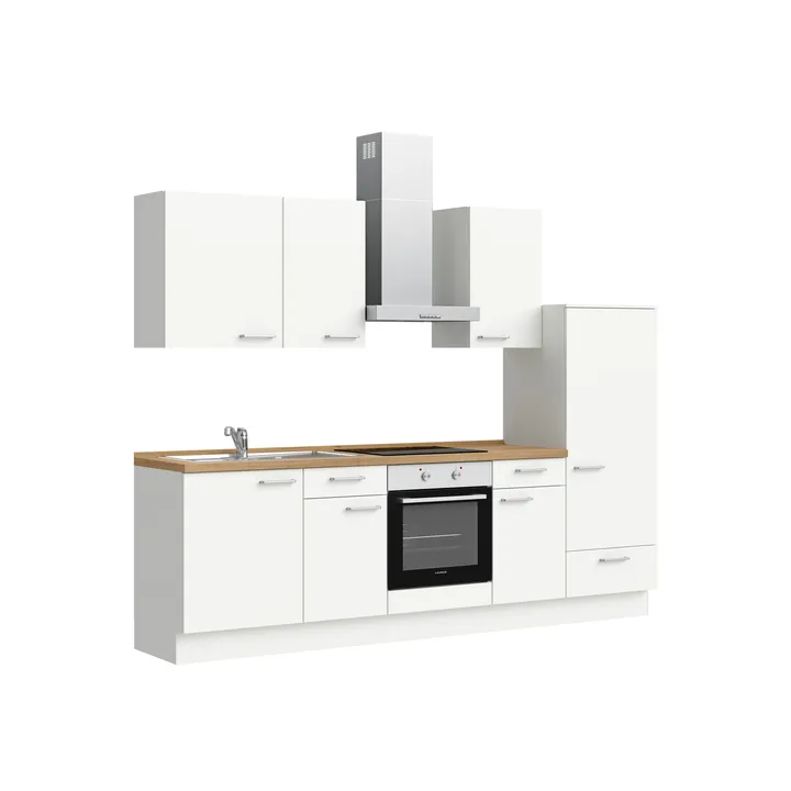 DYK360 Küche Esbjerg L6, Breite 270cm, vormontiert, nobilia elements Eiche Sierra Ausrichtung Rechts ohne E-Geräte 4