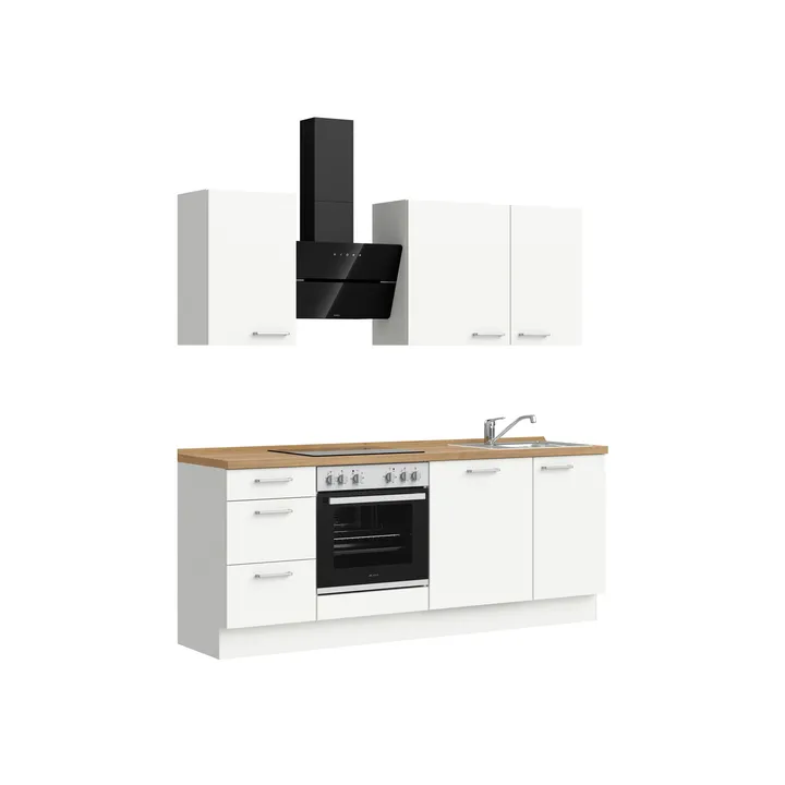 DYK360 Küche Esbjerg H5, Breite 210cm, vormontiert, nobilia elements Eiche Sierra Ausrichtung Links ohne E-Geräte 4