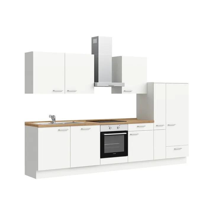 DYK360 Küche Esbjerg L11, Breite 330cm, vormontiert, nobilia elements Eiche Sierra Ausrichtung Rechts mit E-Geräten 4