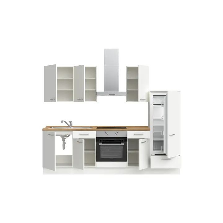 DYK360 Küche Esbjerg L6, Breite 270cm, vormontiert, nobilia elements Eiche Sierra Ausrichtung Rechts ohne E-Geräte 3