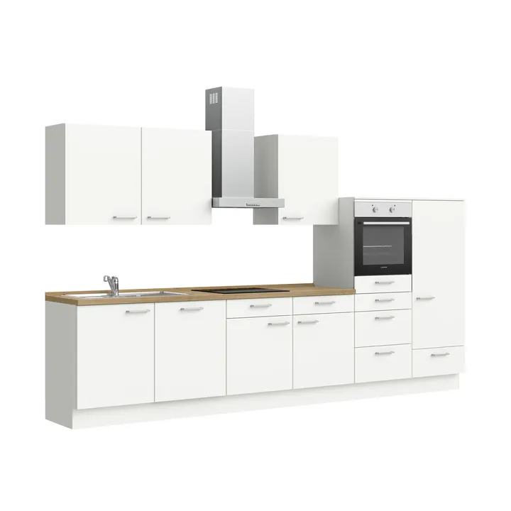 DYK360 Küche Esbjerg L12, Breite 360cm, vormontiert, nobilia elements Eiche Sierra Ausrichtung Rechts ohne E-Geräte 4